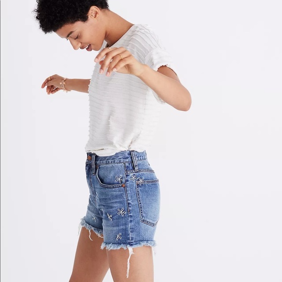 🌼 MADEWELL The Perfect Jean Short: Daisy Embroidered Edition 🌼 - Picture 3 of 16